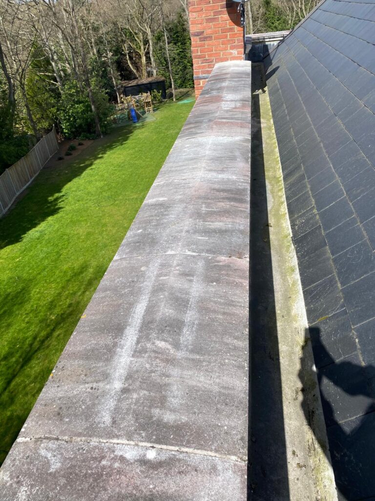 Stone Coping Restoration — after cleaning by Pristine